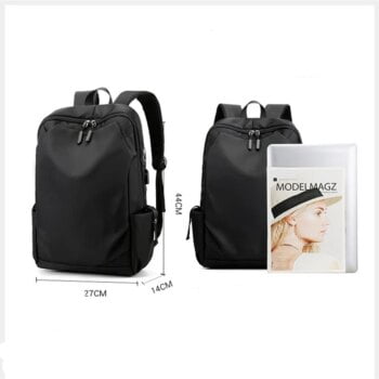 Waterproof Nylon Backpacks USB Charging Laptop Backpack Large Capacity Rucksack for Books Travel 2 Waterproof Nylon Backpacks USB Charging Laptop Backpack Large Capacity Rucksack for Books Travel