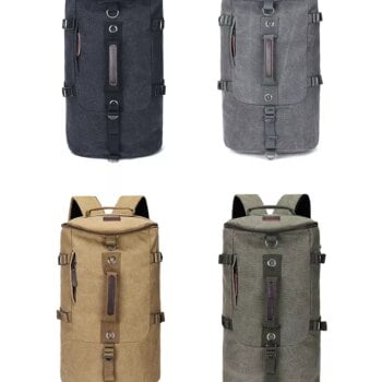 Large Capacity Backpack Men Travel Duffle Bag Male Luggage Canvas Bucket Shoulder Bag Outdoor Backpack