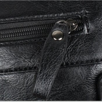 Black Men Multifunction Travel Bag PU Leather Casual Large Capacity Laptop Rucksack Male Hike Bucket Backpack