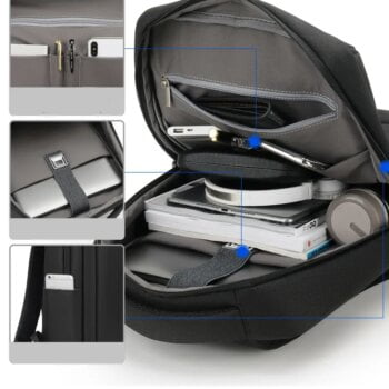 Anti Theft Oxford Backpack High Quality Men 14 inch Laptop Backpacks For School Travel Business USB Charging