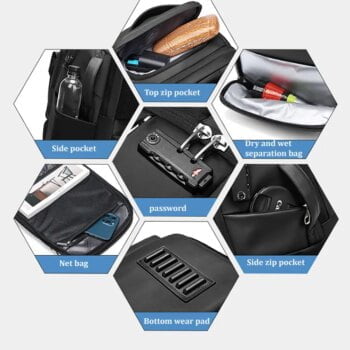 Men's Travel Professional SLR Camera Backpack Tripod Stand Detachable Anti-Theft Travel Backpack