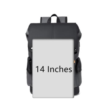 High Quality PU Leather Waterproof Laptop Backpack Large Capacity Backpack USB Charging Port 3 High Quality PU Leather Waterproof Laptop Backpack Large Capacity Backpack USB Charging Port