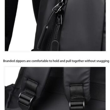 Simple Sports Waterproof Zipper Computer Backpack Large Capacity Fashion Travel Commuter Backpack
