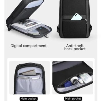Slim Scratch Resistant Business Laptop Backpack Minimalist Backpack USB Charging Port 4 Slim Scratch Resistant Business Laptop Backpack Minimalist Backpack USB Charging Port