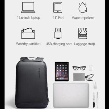 Slim Scratch Resistant Business Laptop Backpack Minimalist Backpack USB Charging Port 3 Slim Scratch Resistant Business Laptop Backpack Minimalist Backpack USB Charging Port