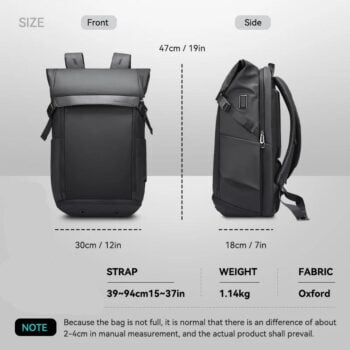 Large Capacity Expandable Laptop Bag Outdoor Travel Backpack USB Charging Port