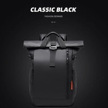 Capacity 15.6" Laptop Backpack Multifunction Roll Top Travel Bag Waterproof Business Backpack