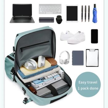 Waterproof Travel 16 Inch Laptop Backpack Shoe Bag Hidden USB Port Travel Camping Bag 2 Waterproof Travel 16 Inch Laptop Backpack Shoe Bag Hidden USB Port Travel Camping Bag