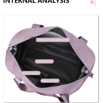 Travel Zipper Patterned Shoulder Bag