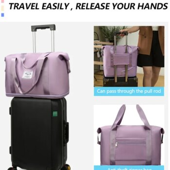 Travel Zipper Patterned Shoulder Bag