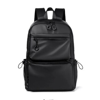 14 Inch Large Capacity Travel Leisure Solid Color Pu Computer Backpack Fashion Students Schoolbag