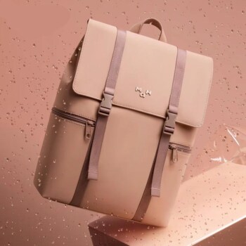 Classic Solid Color Laptop Backpack PU Frosted High-end School Bag Large Capacity Travel Backpack